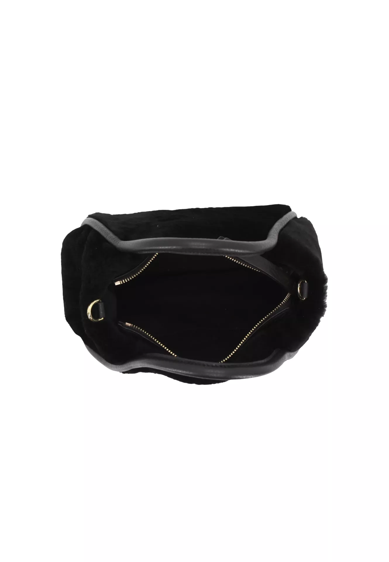 Abro - Shopper Willow Shearling, Schwarz-Gold