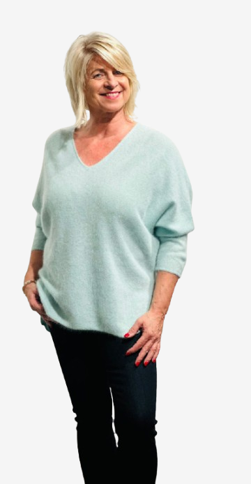 NEW : Henry Christ - Pullover aus Cashmere, Mint