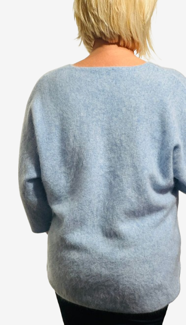 NEW : Henry Christ - Pullover aus Cashmere, Blau