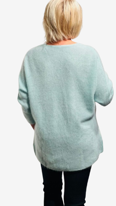 NEW : Henry Christ - Pullover aus Cashmere, Mint