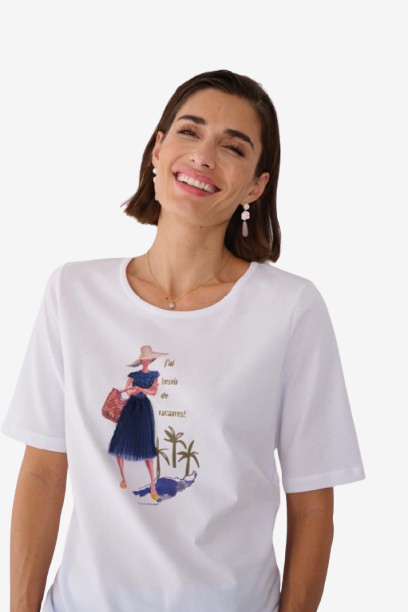 Margittes - T-Shirt, Weiß