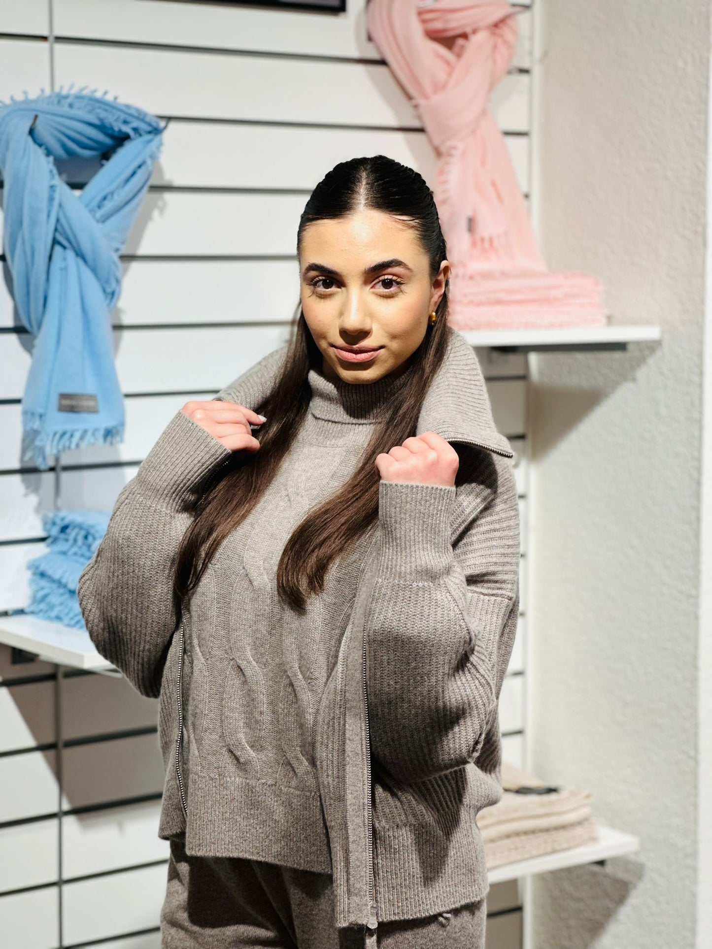 FTC- Strickjacke, Taupe
