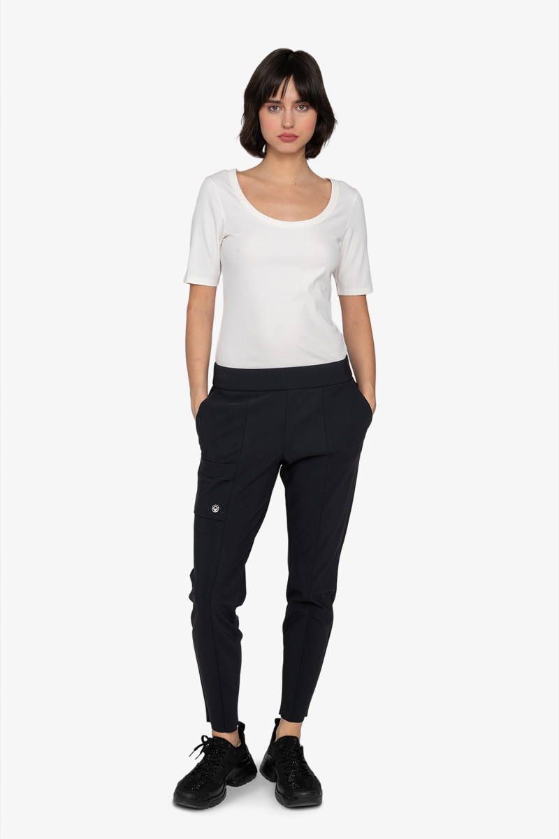 Sportalm - Stretch Hose mit Logoprägung, Schwarz