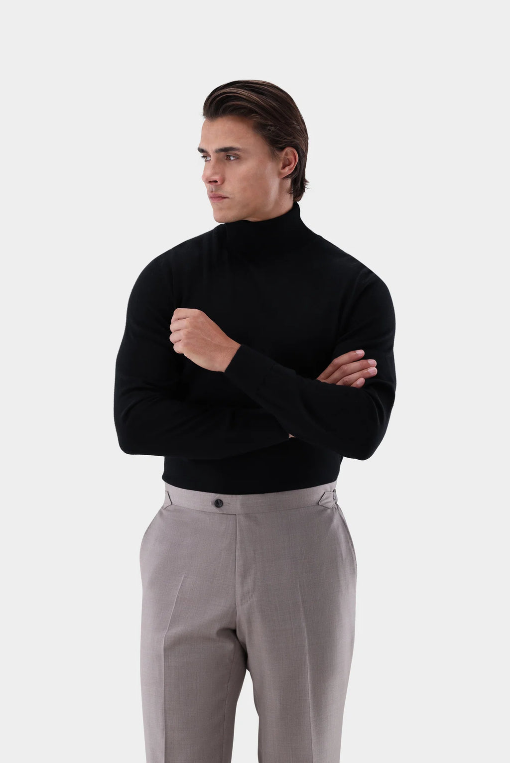 Rollkragenpullover aus Merzerisierter Merinowolle
