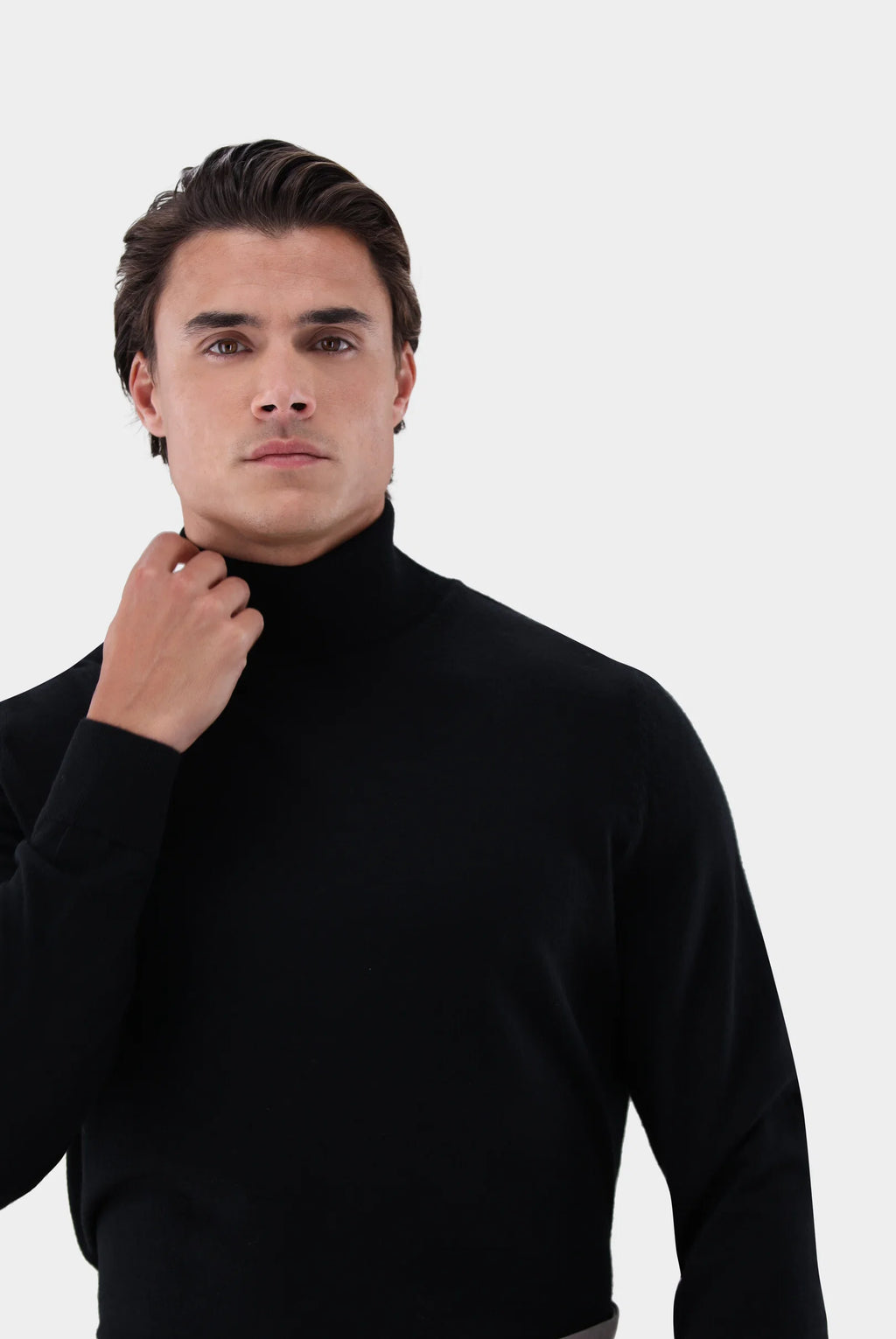 Rollkragenpullover aus Merzerisierter Merinowolle