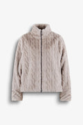 Fake-Fur-Jacke mit Razur-Effekt