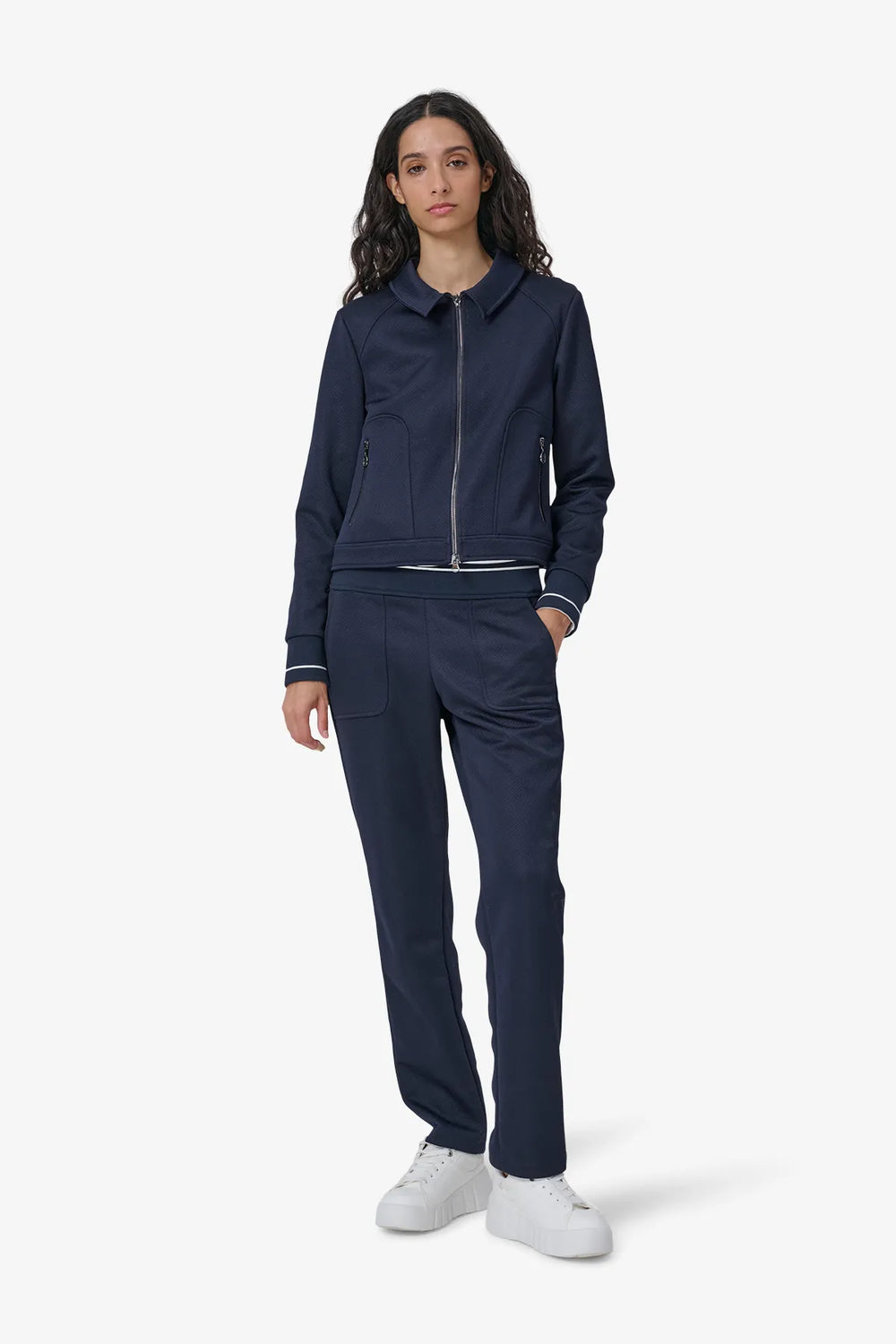 Strukturjacke mit Hemdkragen