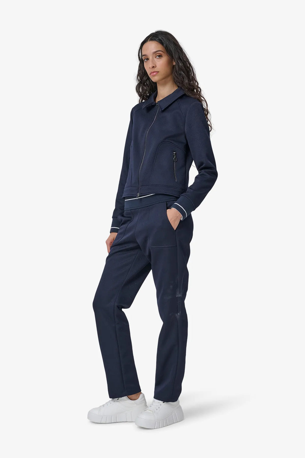 Strukturjacke mit Hemdkragen