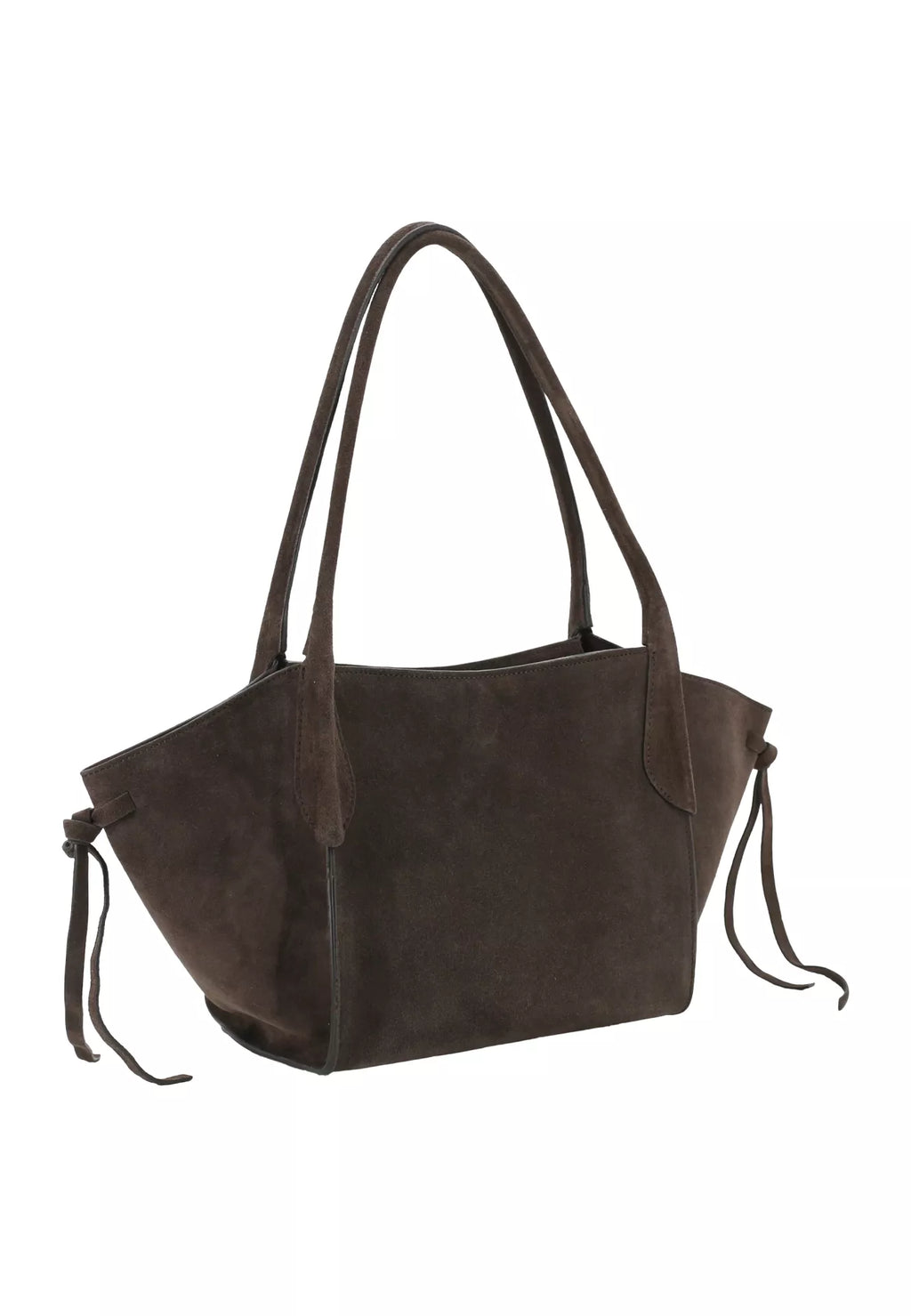 Shopper VIBE SMALL Leder SUEDE dark brown