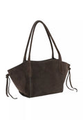 Shopper VIBE SMALL Leder SUEDE dark brown