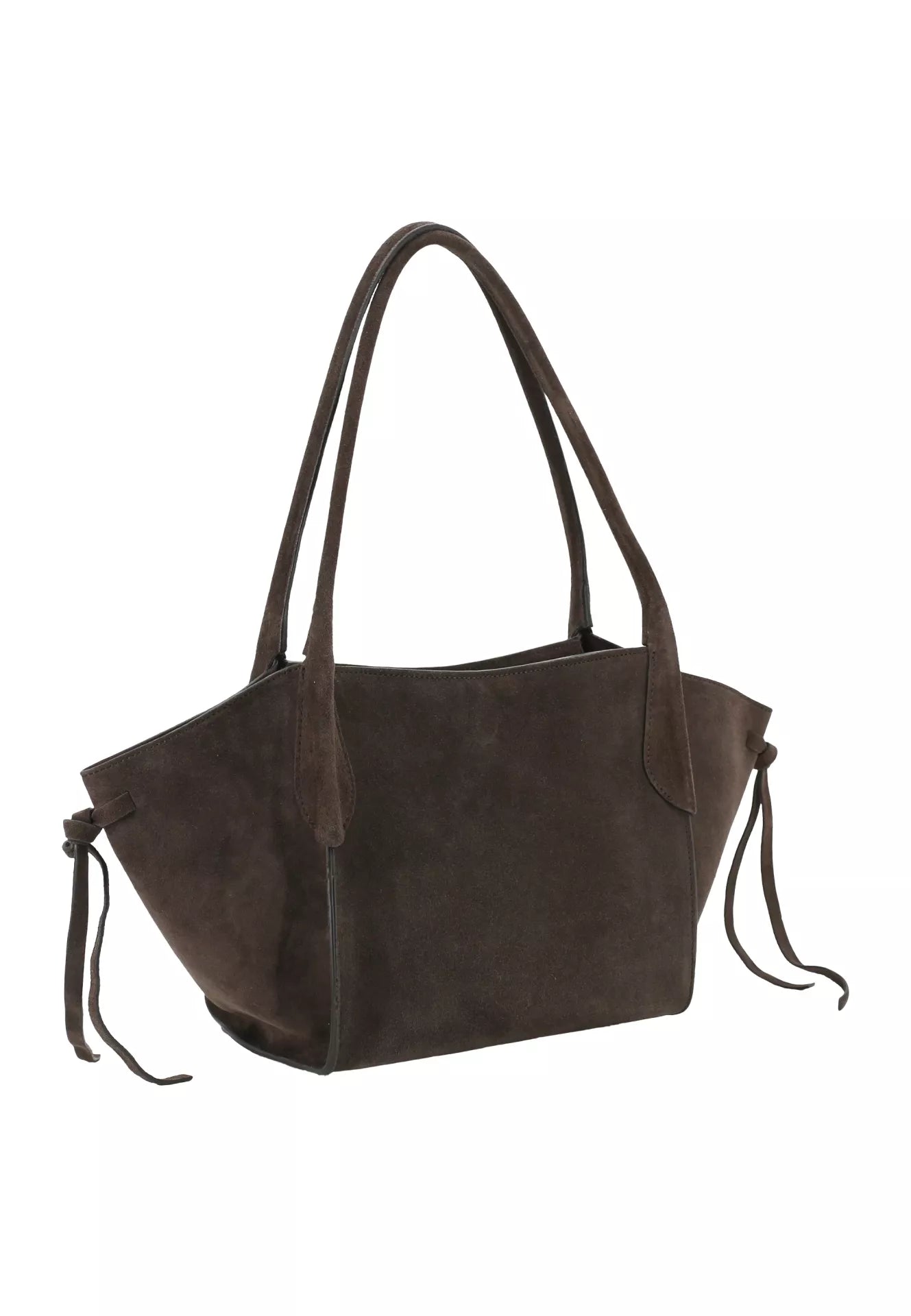 Shopper VIBE SMALL Leder SUEDE dark brown