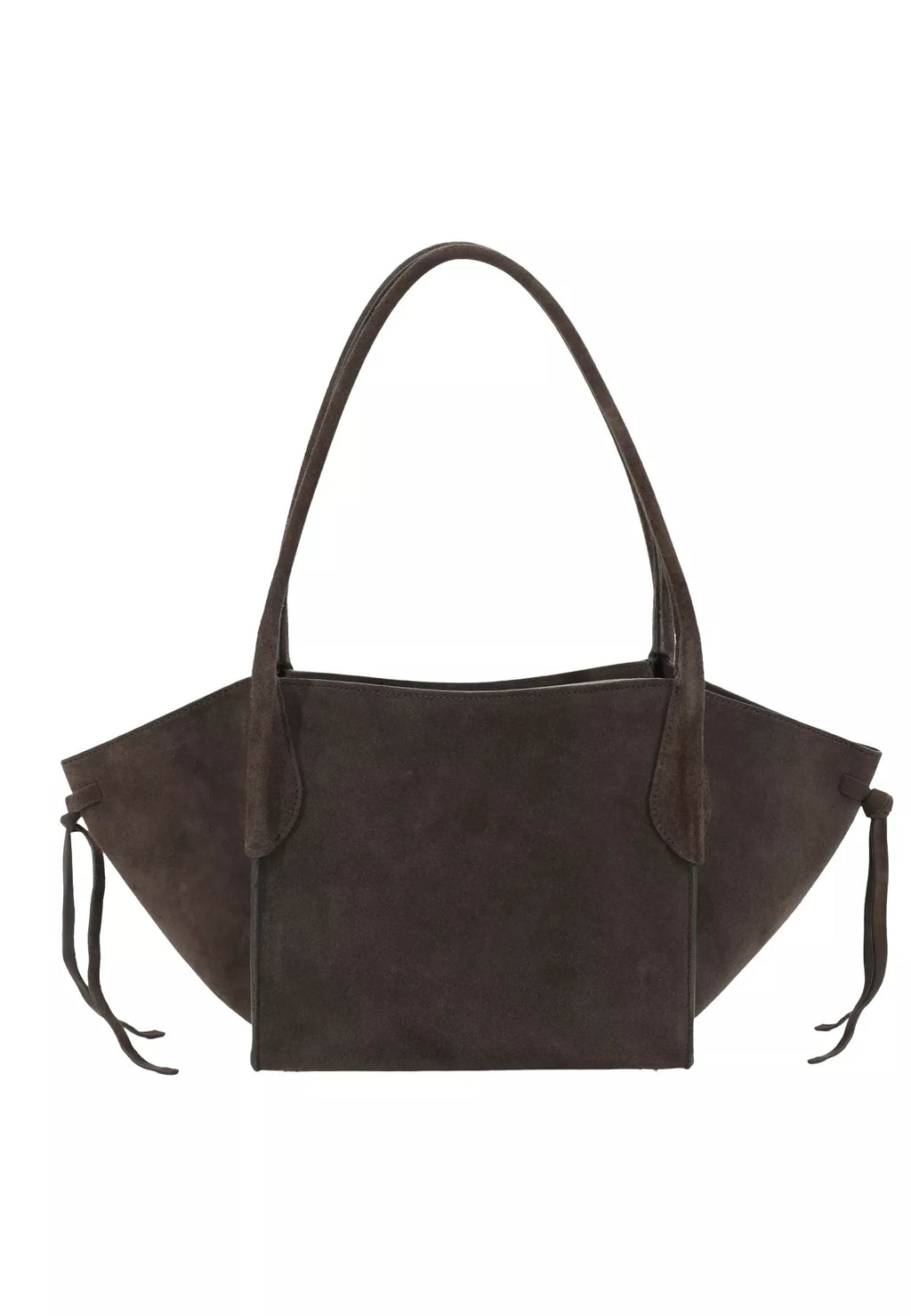 Shopper VIBE SMALL Leder SUEDE dark brown