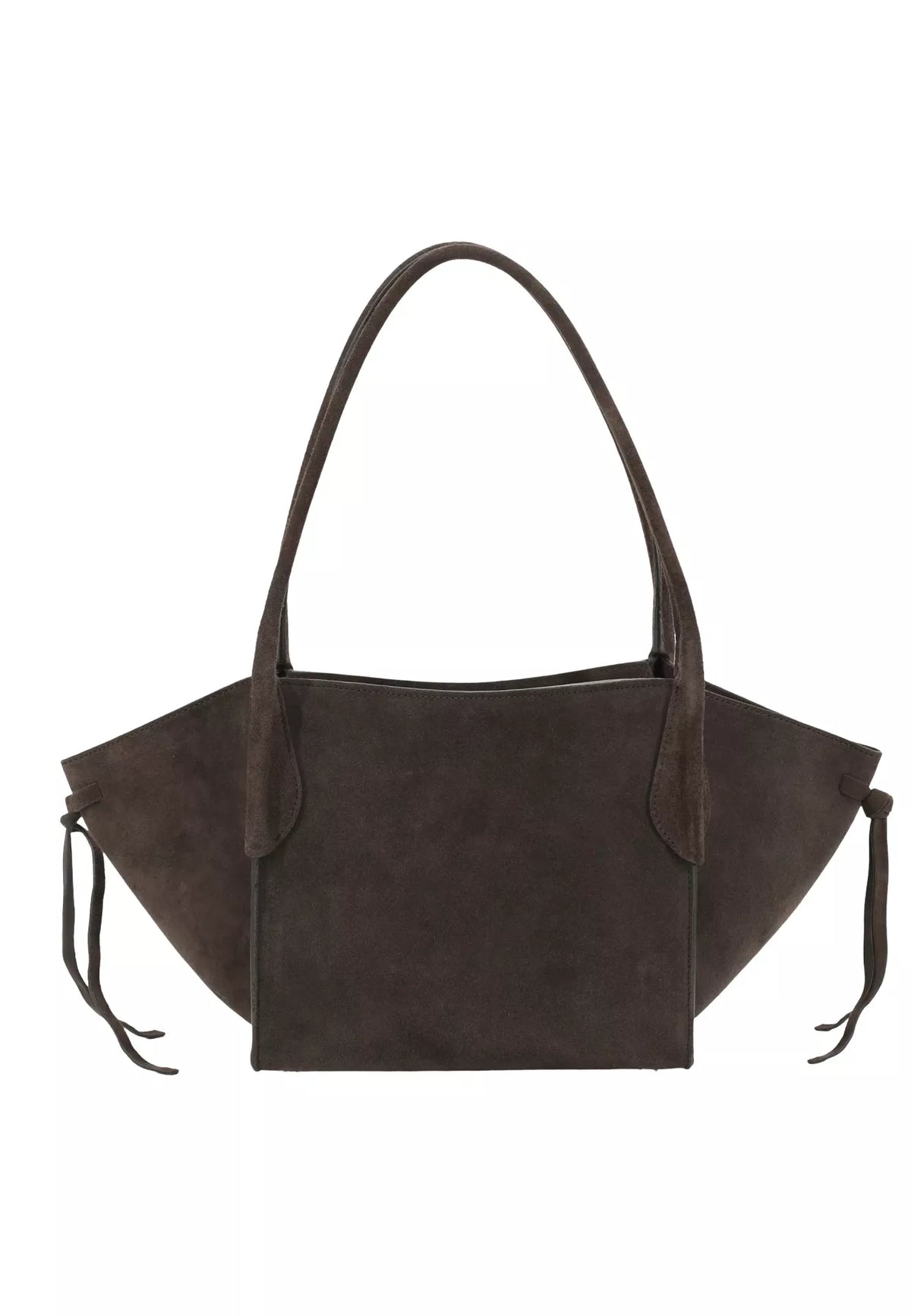 Shopper VIBE SMALL Leder SUEDE dark brown