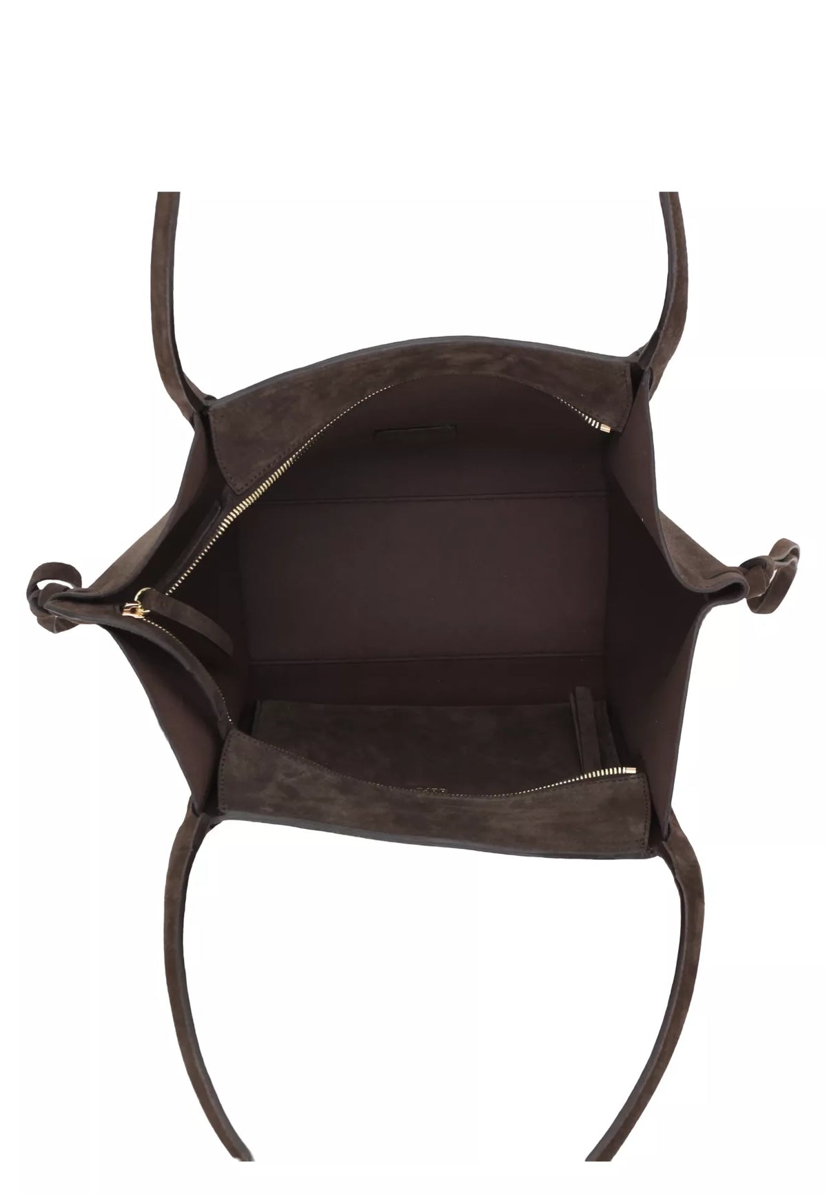 Shopper VIBE SMALL Leder SUEDE dark brown