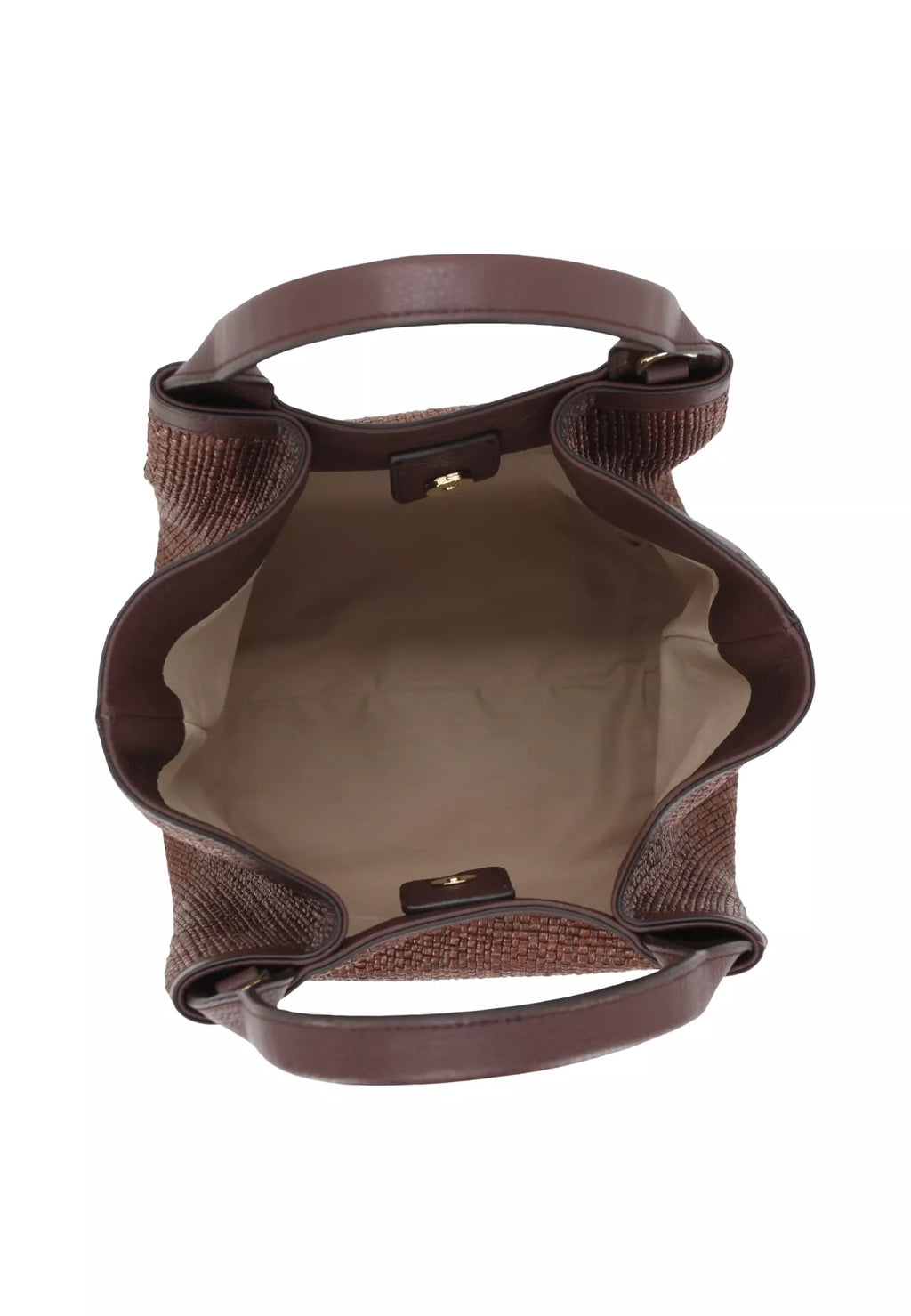 Shopper ESSENTIAL medium Raffia intreccio wood