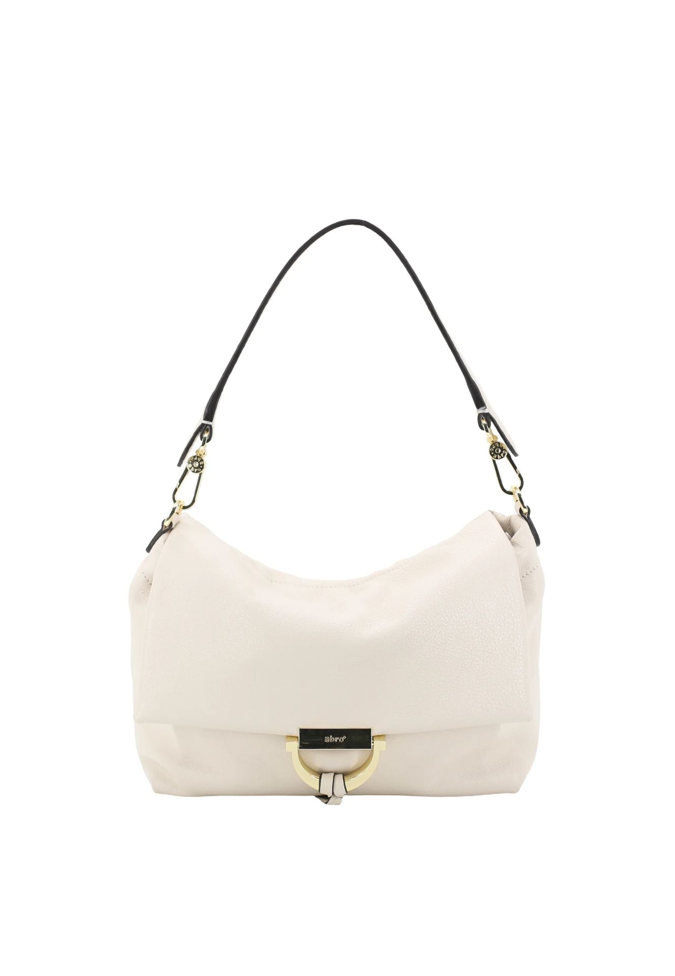 Schultertasche TEMI medium Leder Dalia beige