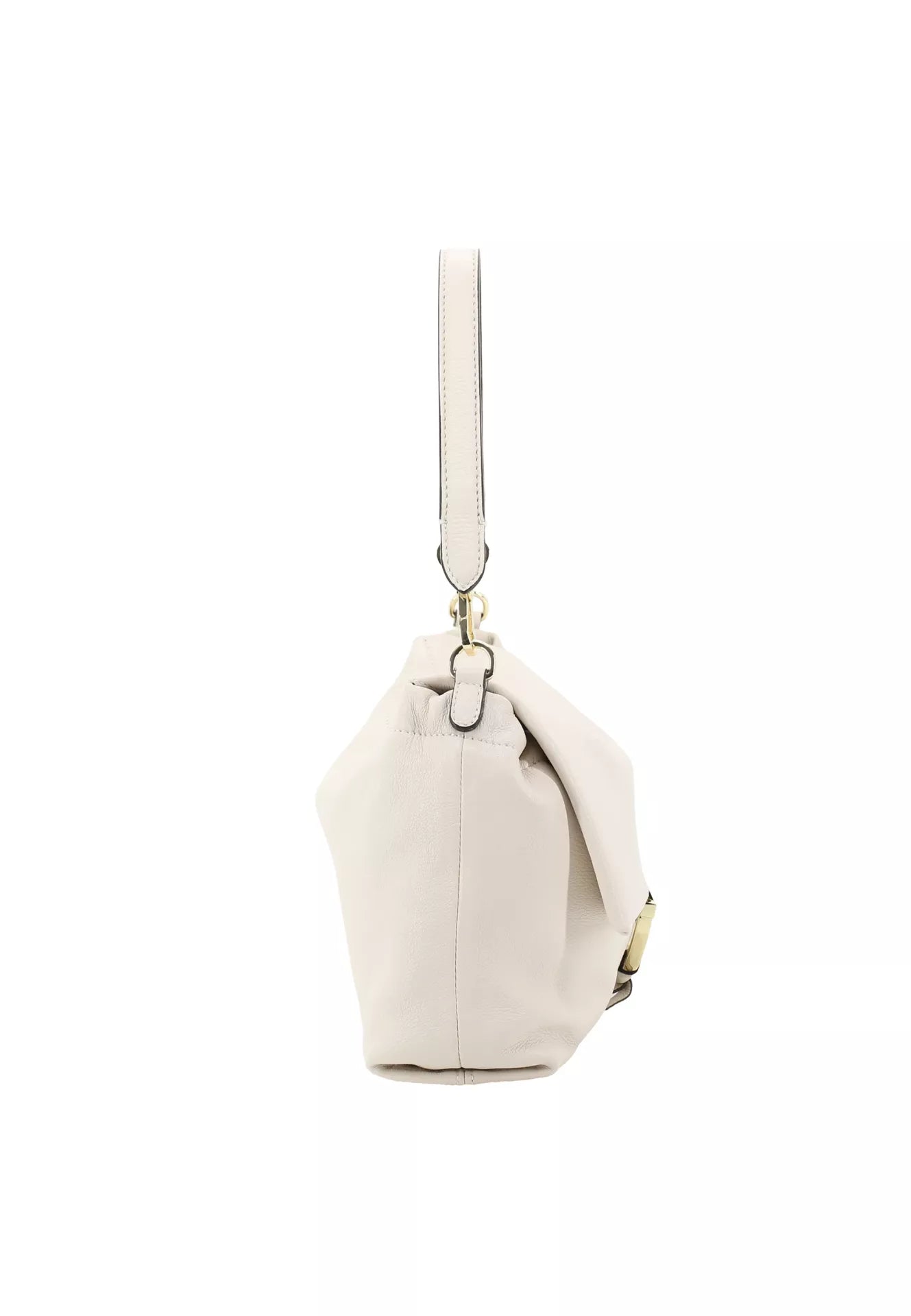 Schultertasche TEMI medium Leder Dalia beige