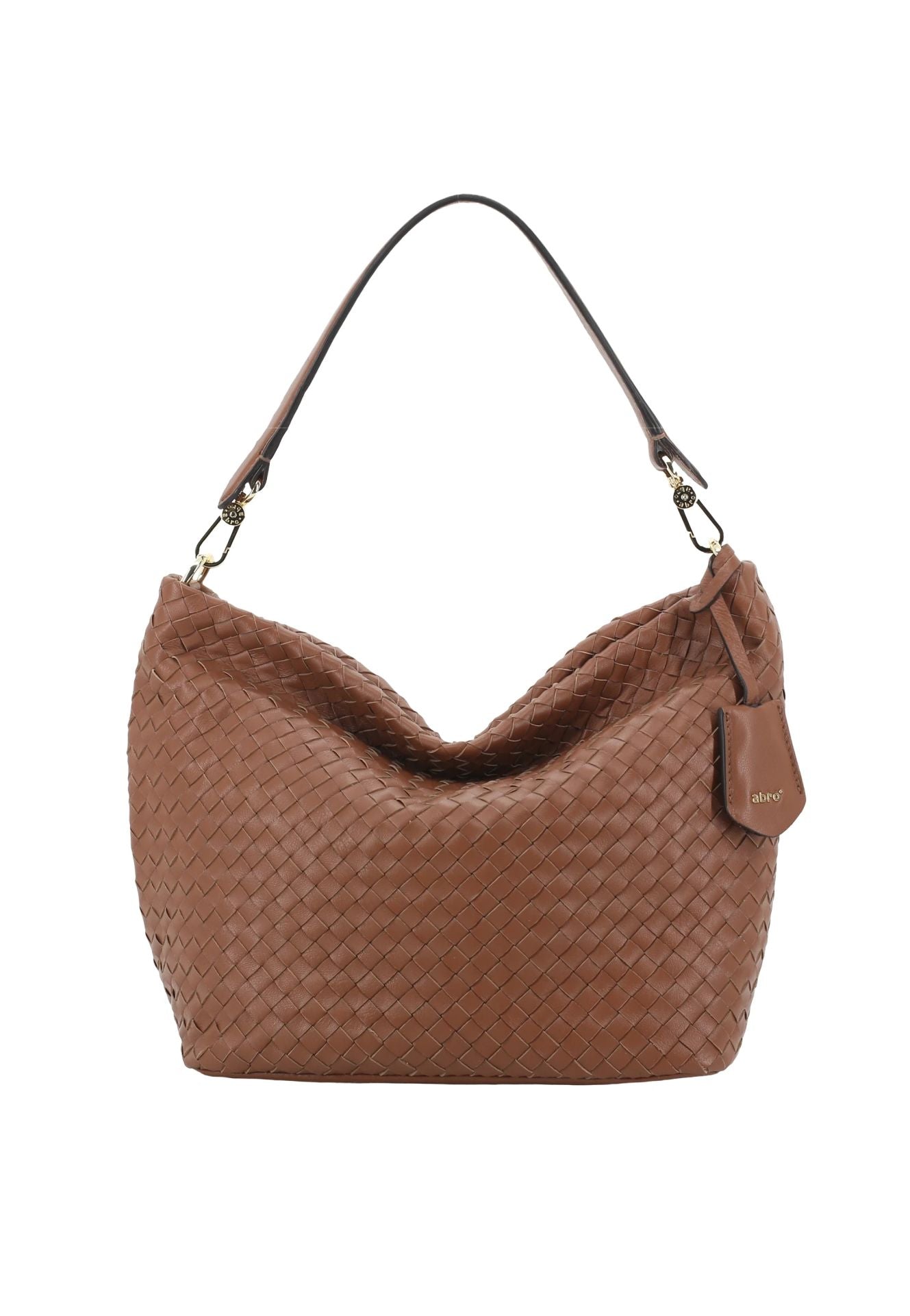 Beutel EBONY Leder Piuma Weaving caramel/cognac