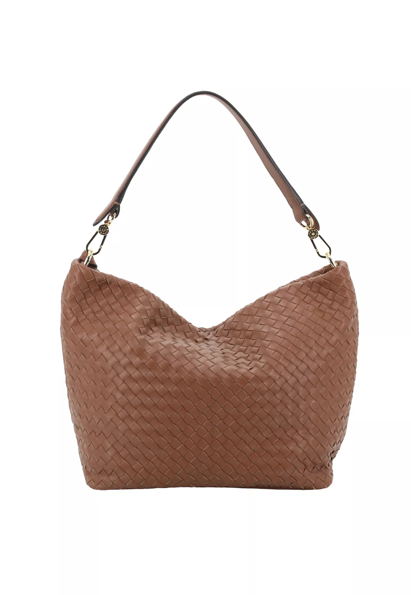 Beutel EBONY Leder Piuma Weaving caramel/cognac