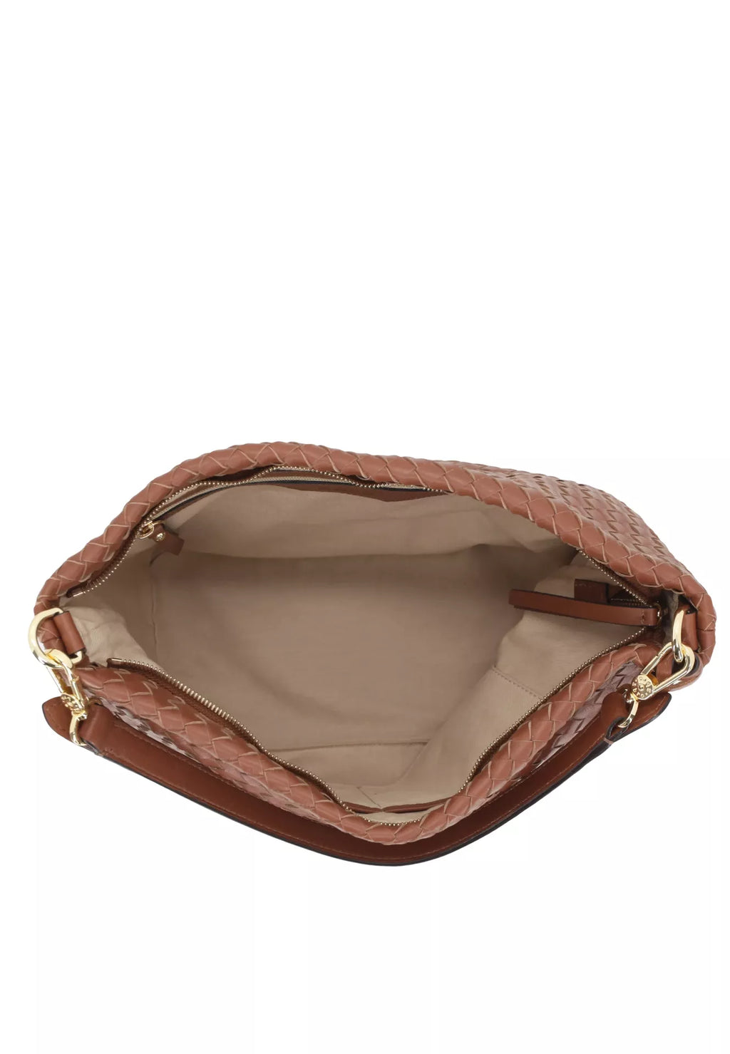 Beutel EBONY Leder Piuma Weaving caramel/cognac