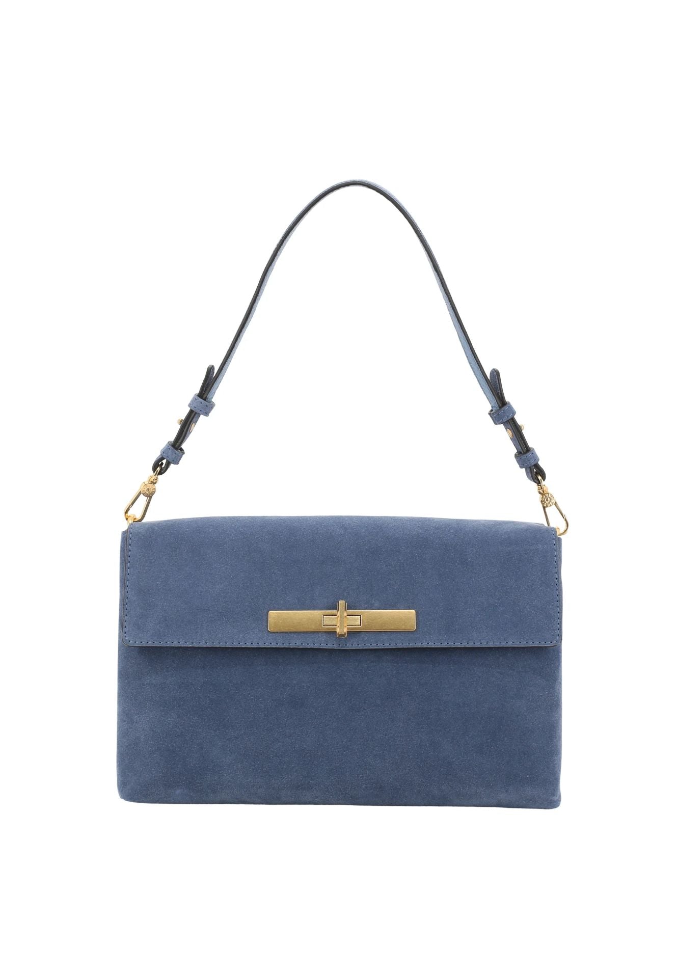 Schultertasche TWIST Leder SUEDE Jeans