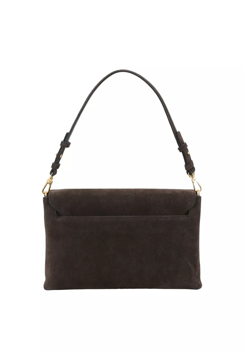 Schultertasche TWIST Leder SUEDE dark brown