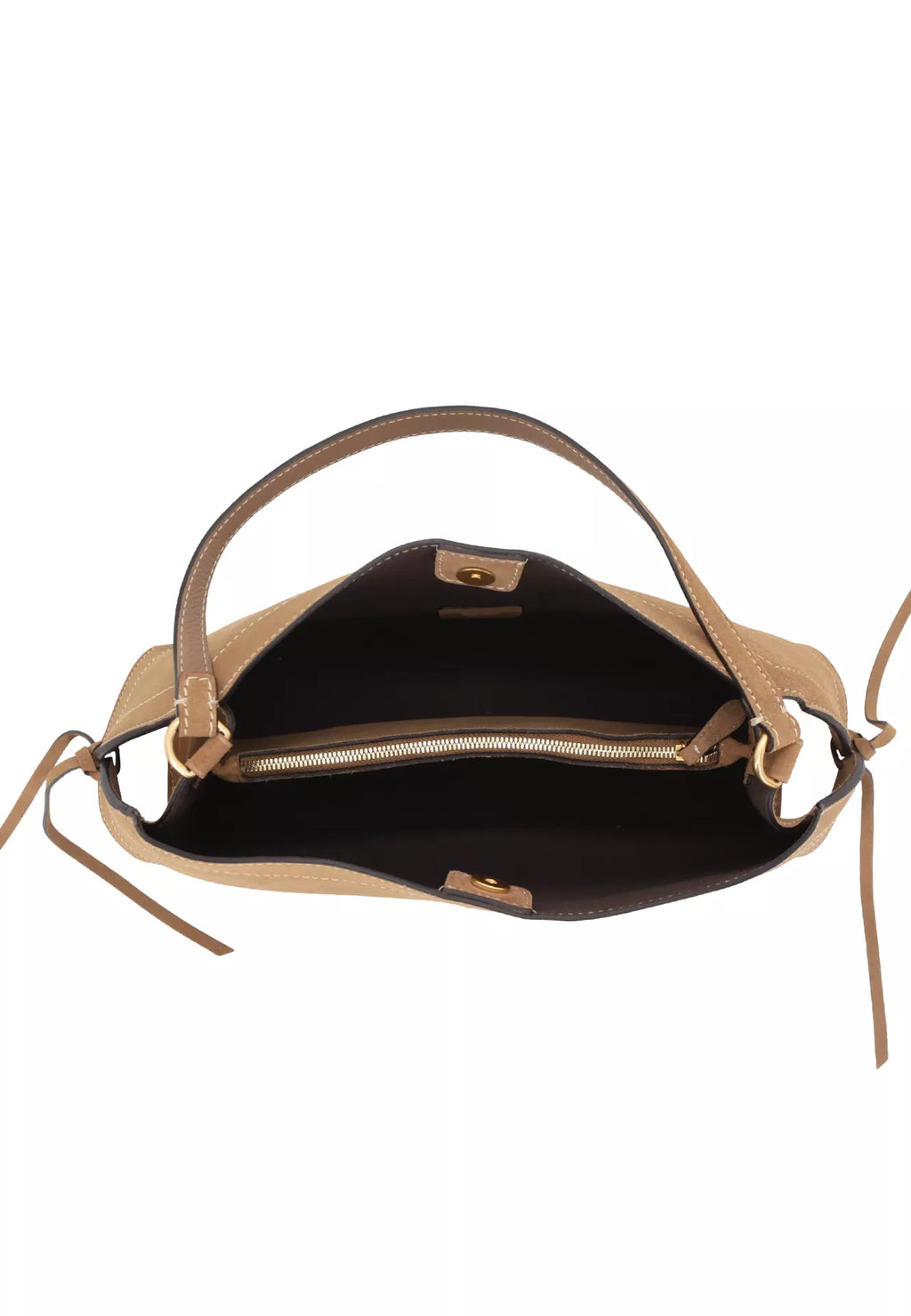 Handtasche NECESSITY SMALL Leder SUEDE cappuccino
