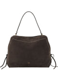 Handtasche NECESSITY BIG Leder SUEDE dark brown