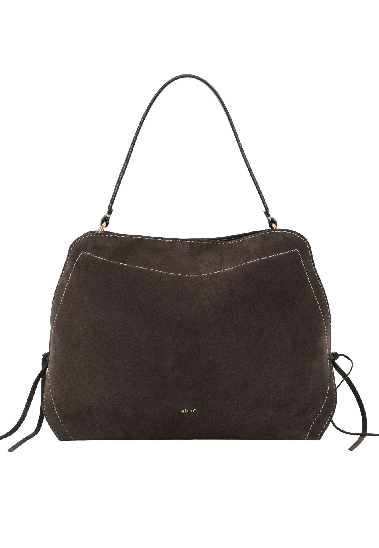 Handtasche NECESSITY BIG Leder SUEDE dark brown