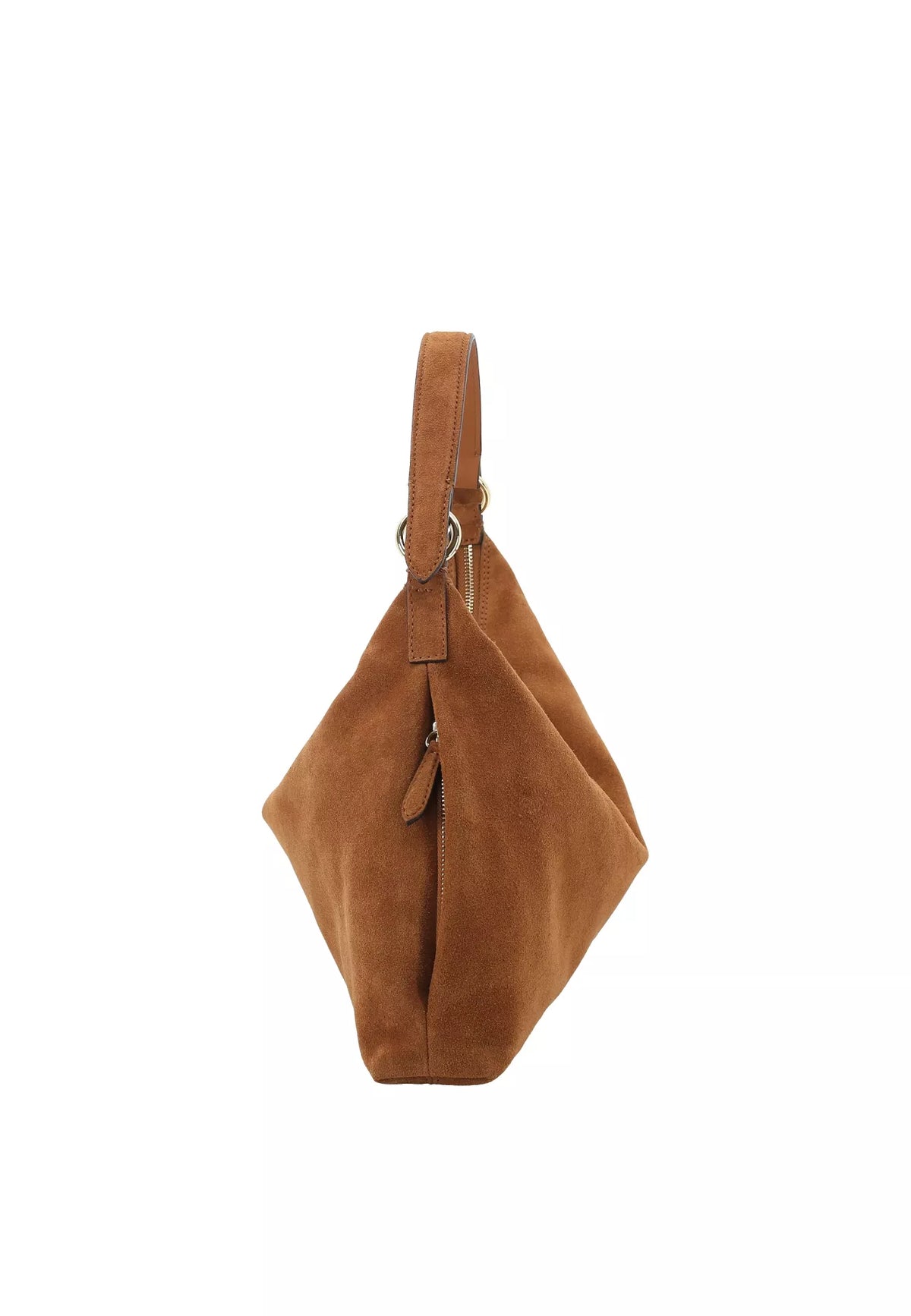 Beutel ALL IN ONE small Leder Suede cuoio