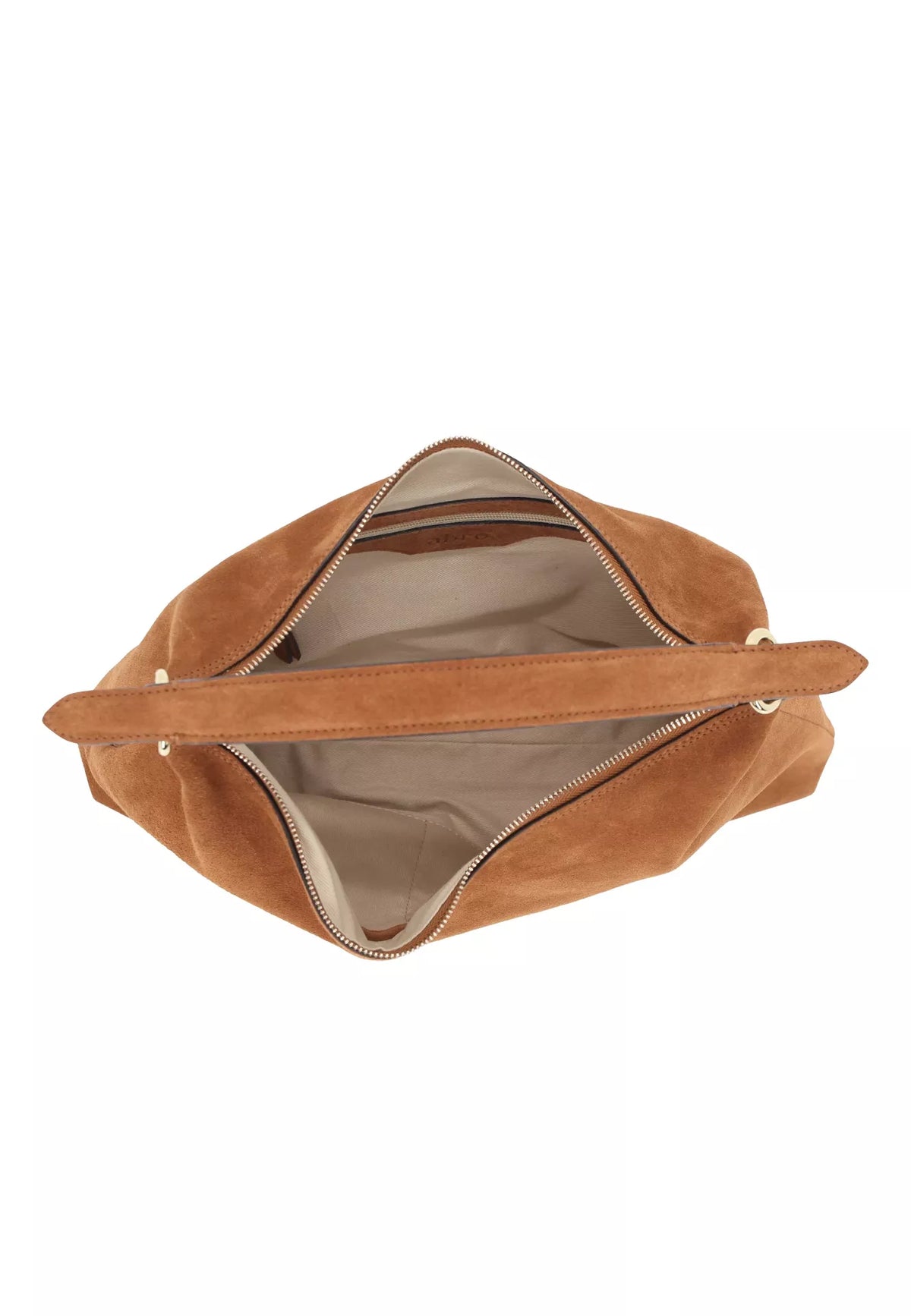 Beutel ALL IN ONE small Leder Suede cuoio