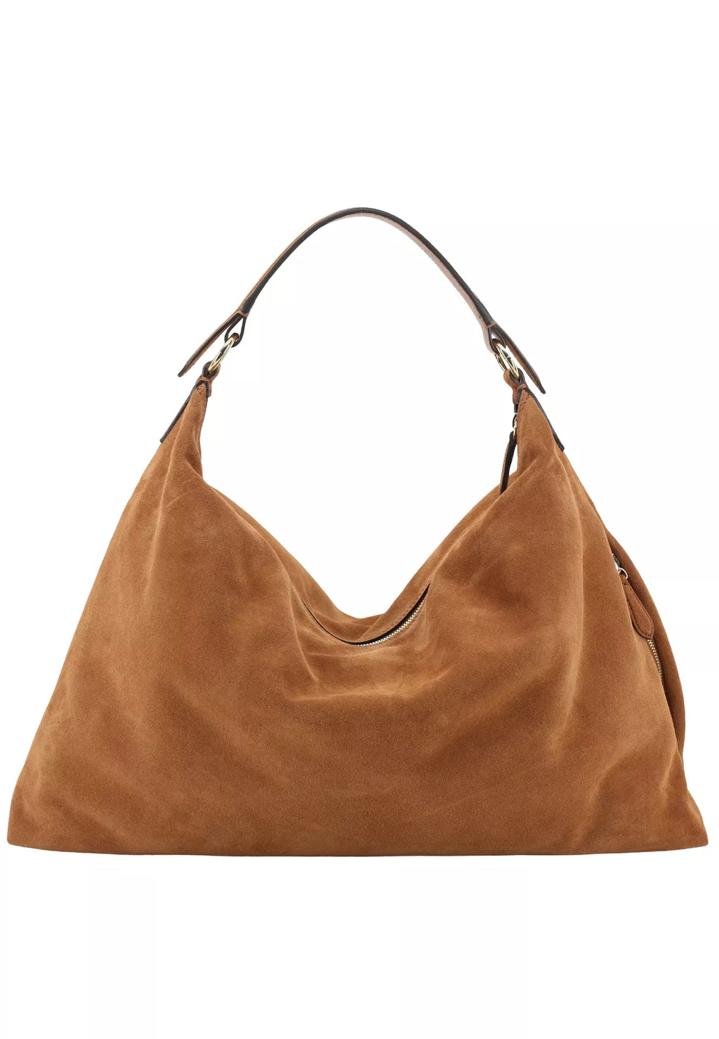 Beutel ALL IN ONE BIG Leder Suede cuoio