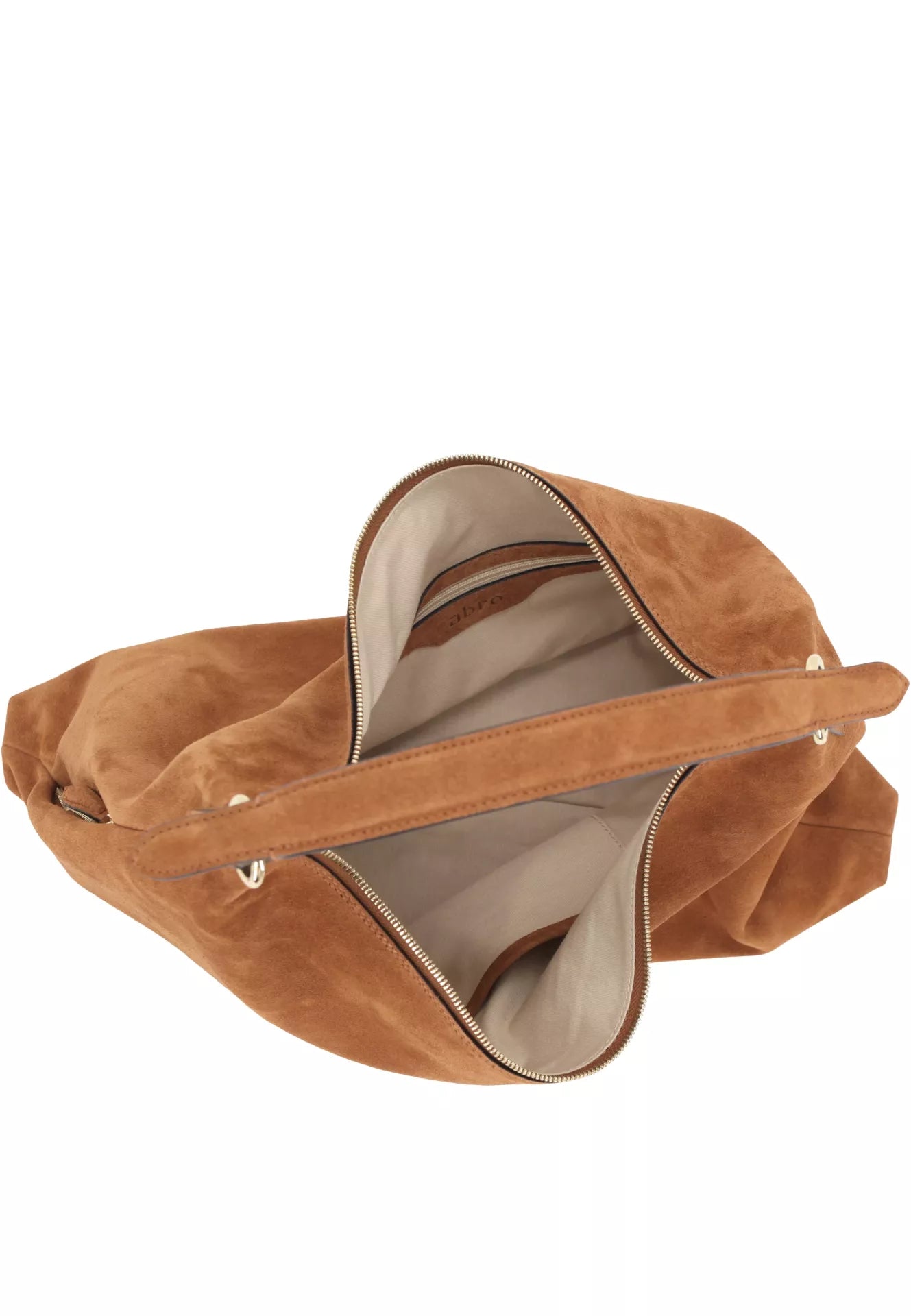 Beutel ALL IN ONE BIG Leder Suede cuoio