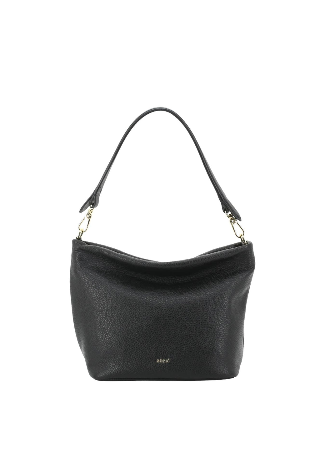 Beutel EBONY SMALL Leder Agave black/gold