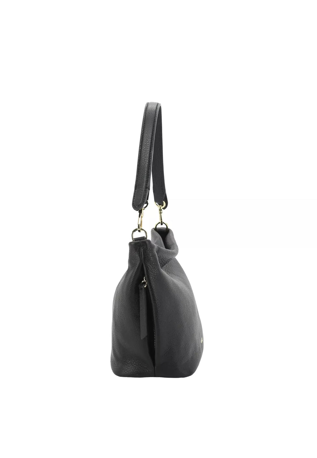 Beutel EBONY SMALL Leder Agave black/gold