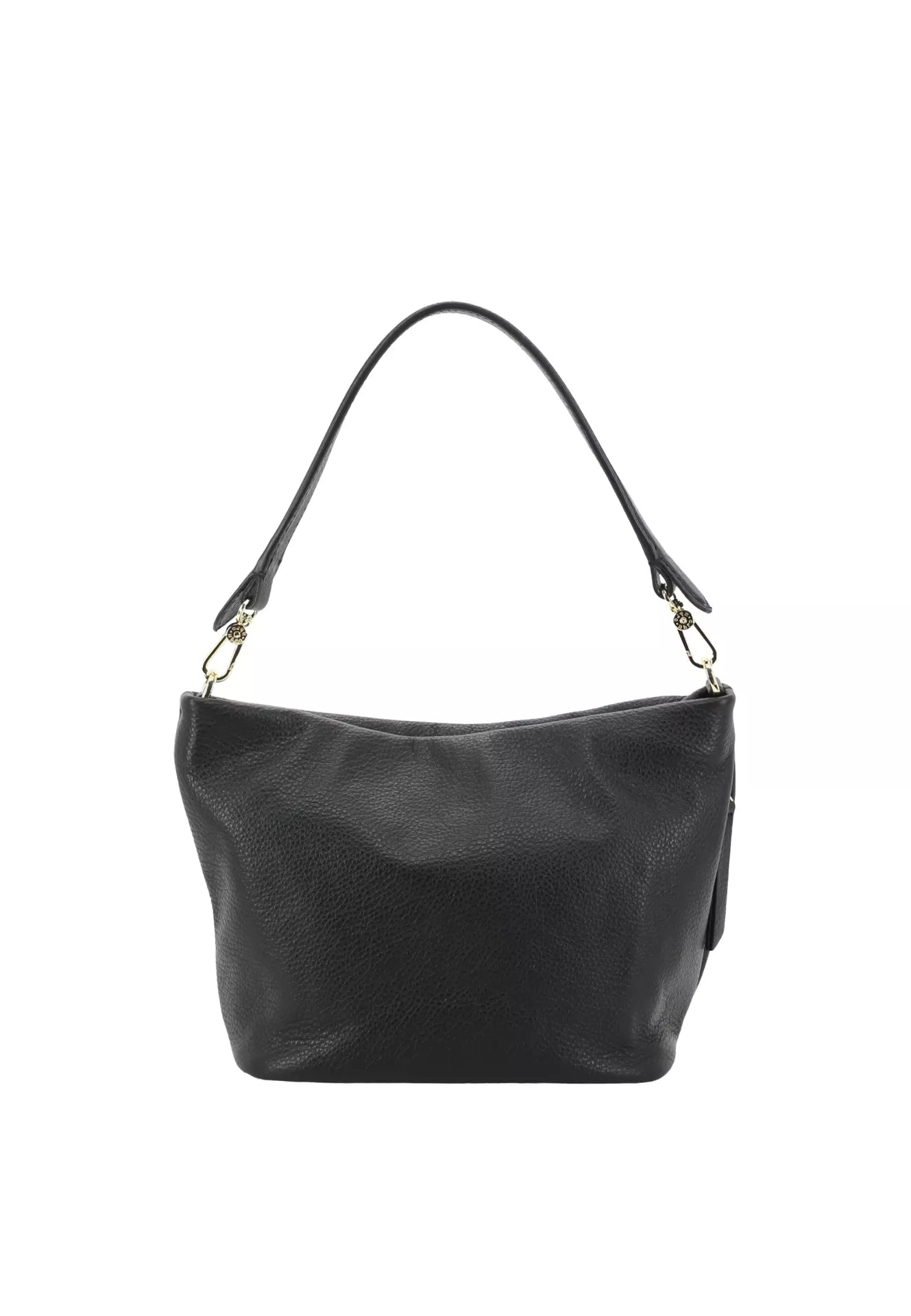 Beutel EBONY SMALL Leder Agave black/gold