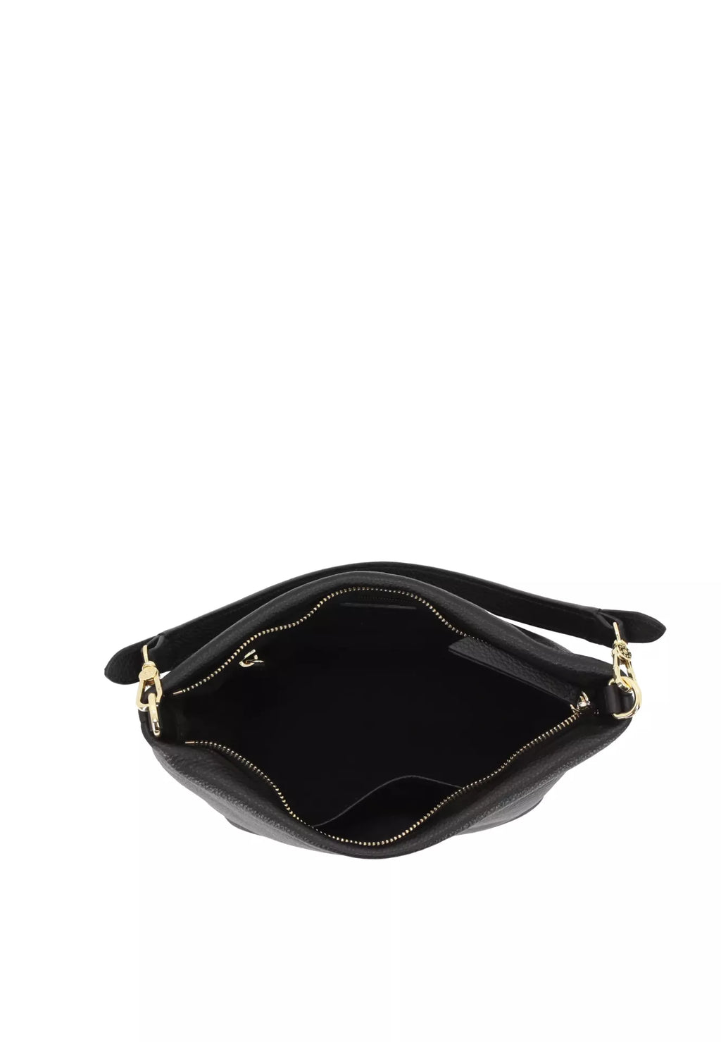 Beutel EBONY SMALL Leder Agave black/gold