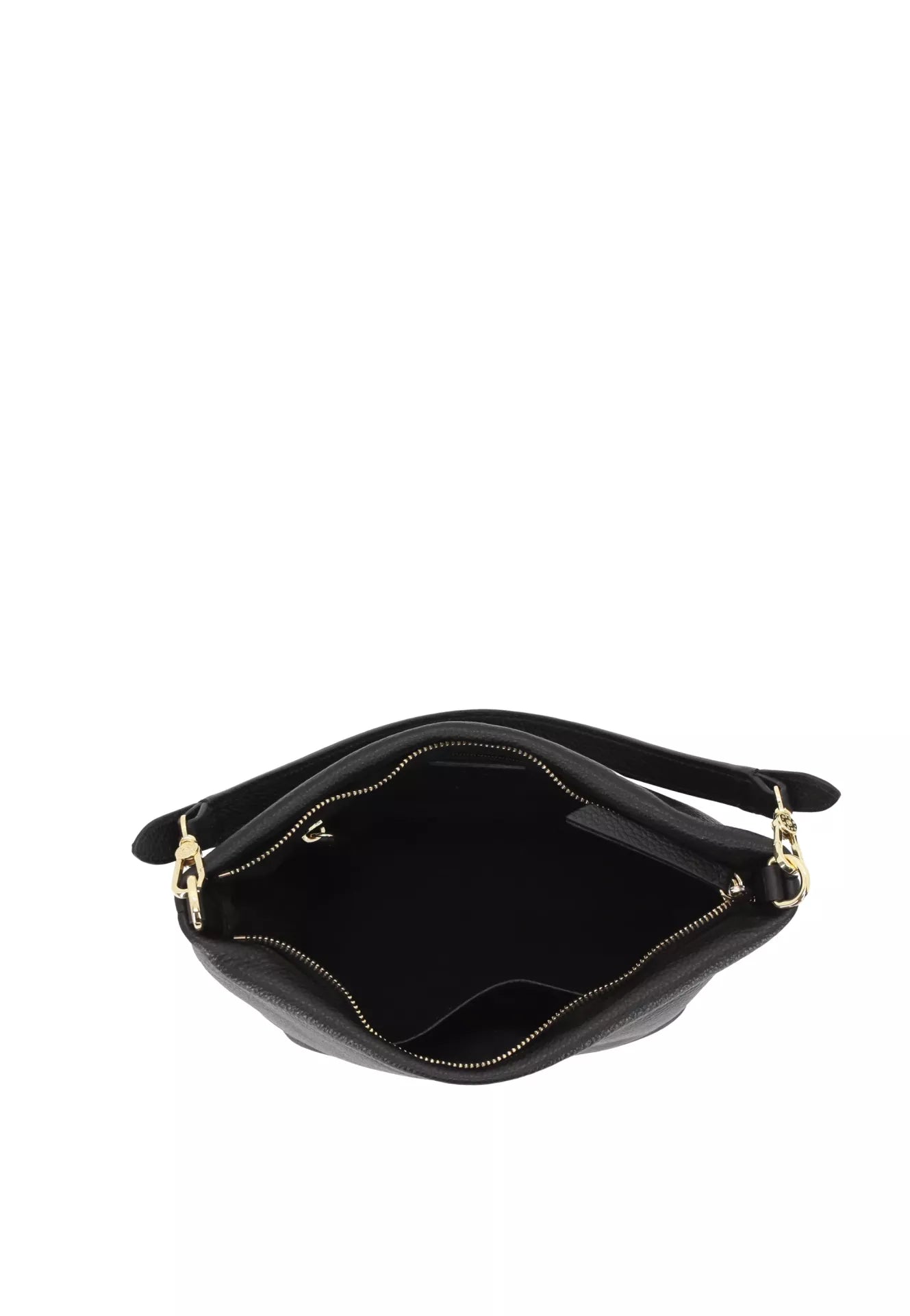Beutel EBONY SMALL Leder Agave black/gold
