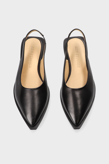 Copenhagen -  Ballerina Pointed Flats, Schwarz CPH416