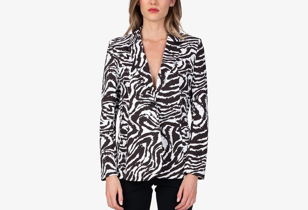 Lässiger Blazer mit Zebra-Design