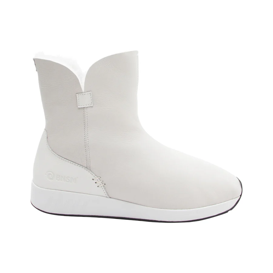 BNSM - Schuh Merino Zip On, Weiß