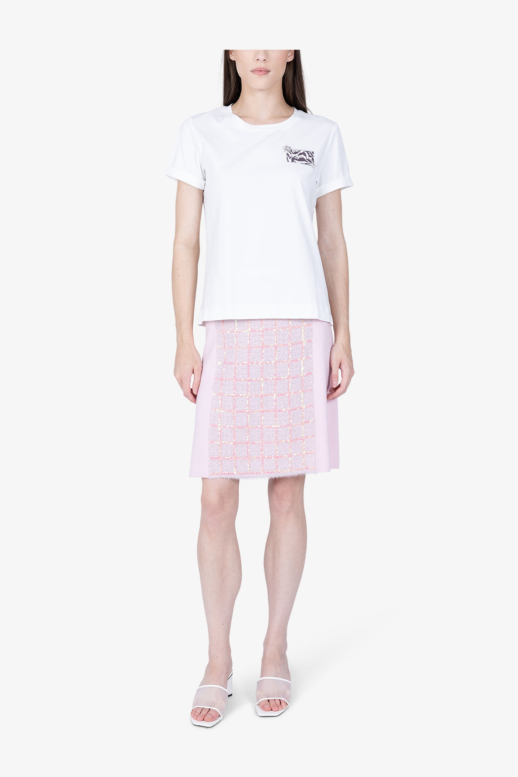 Lässiges T-Shirt mit bedrucktem Badge