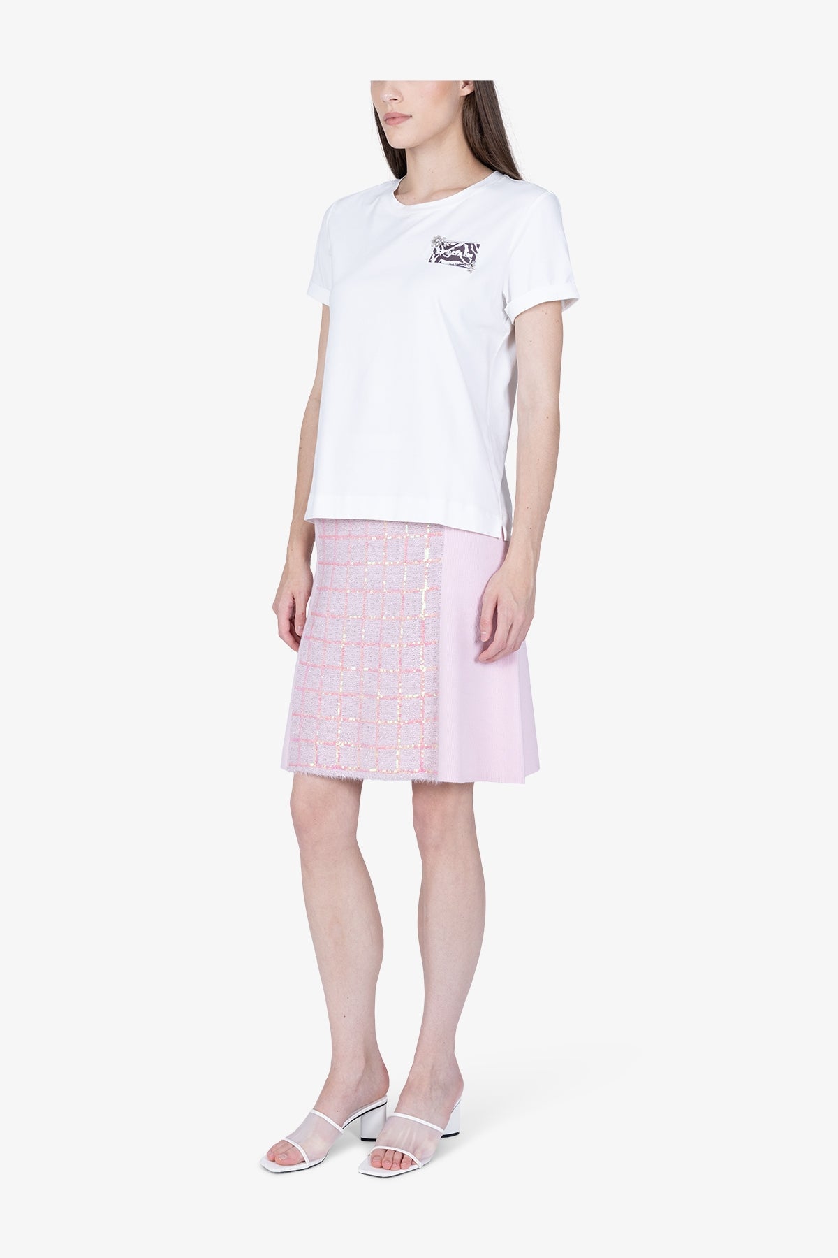 Lässiges T-Shirt mit bedrucktem Badge