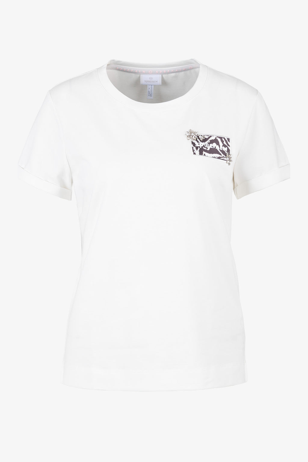 Lässiges T-Shirt mit bedrucktem Badge