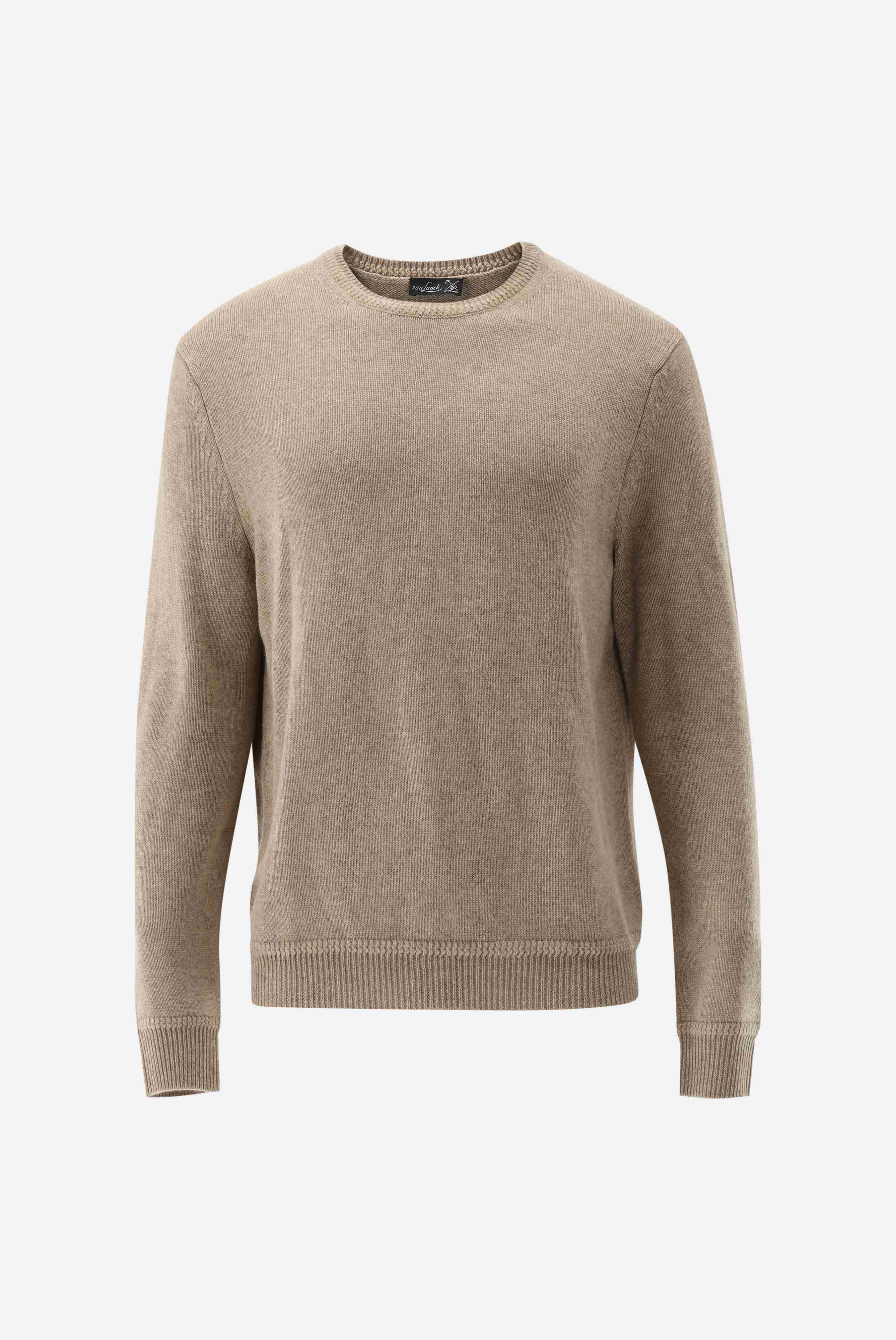 Van Laack - Rundhalspullover Sindo, Beige
