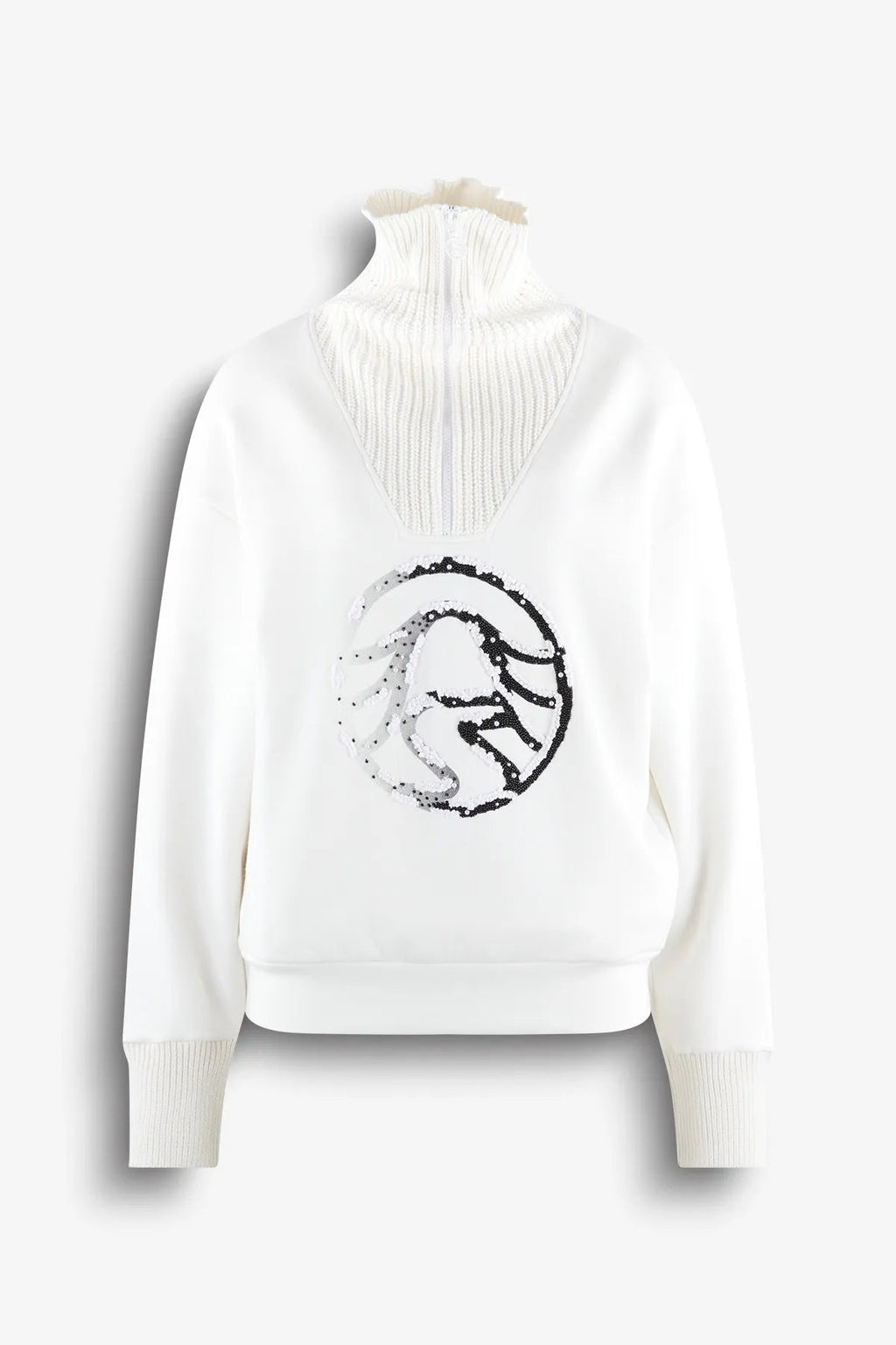 Sweatshirt mit Strickkragen