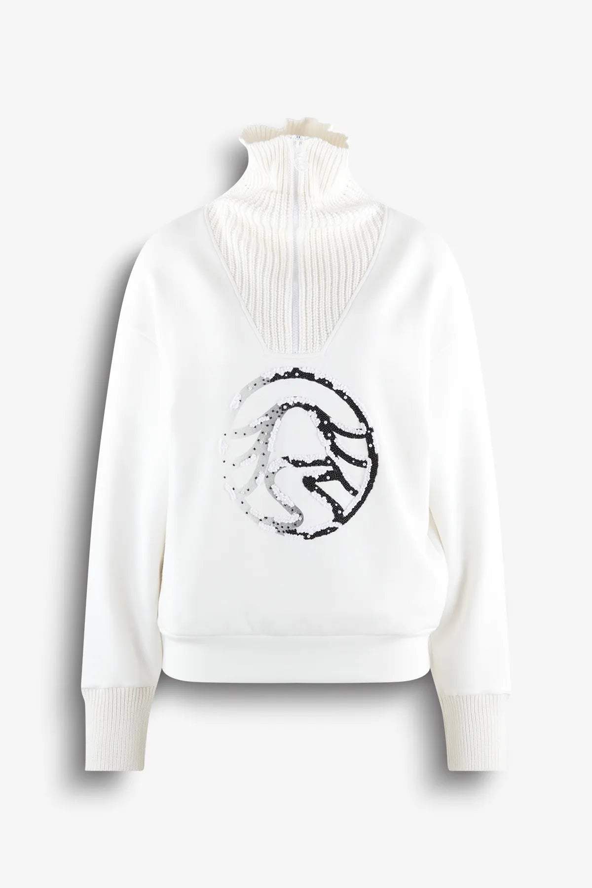 Sweatshirt mit Strickkragen