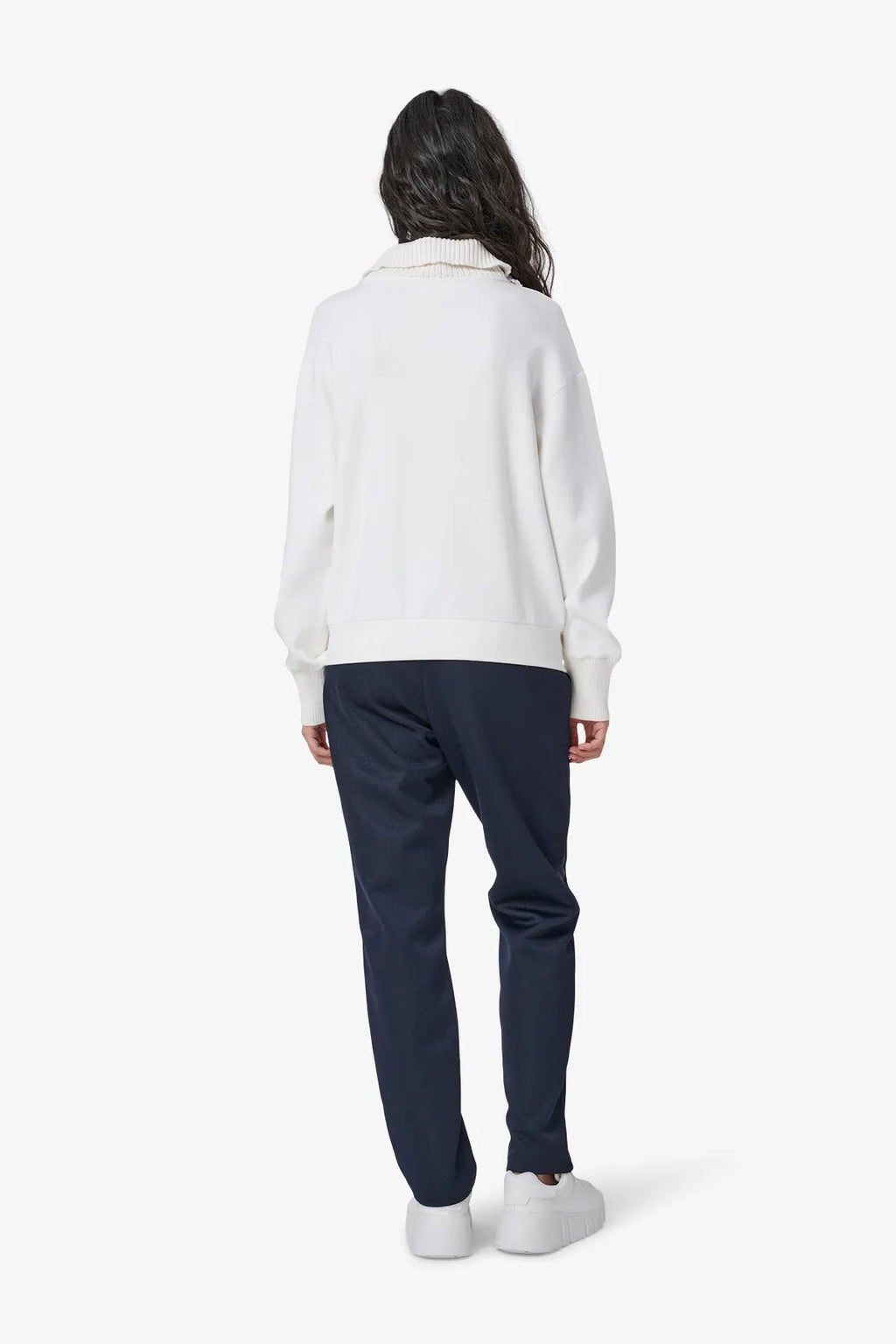 Sweatshirt mit Strickkragen