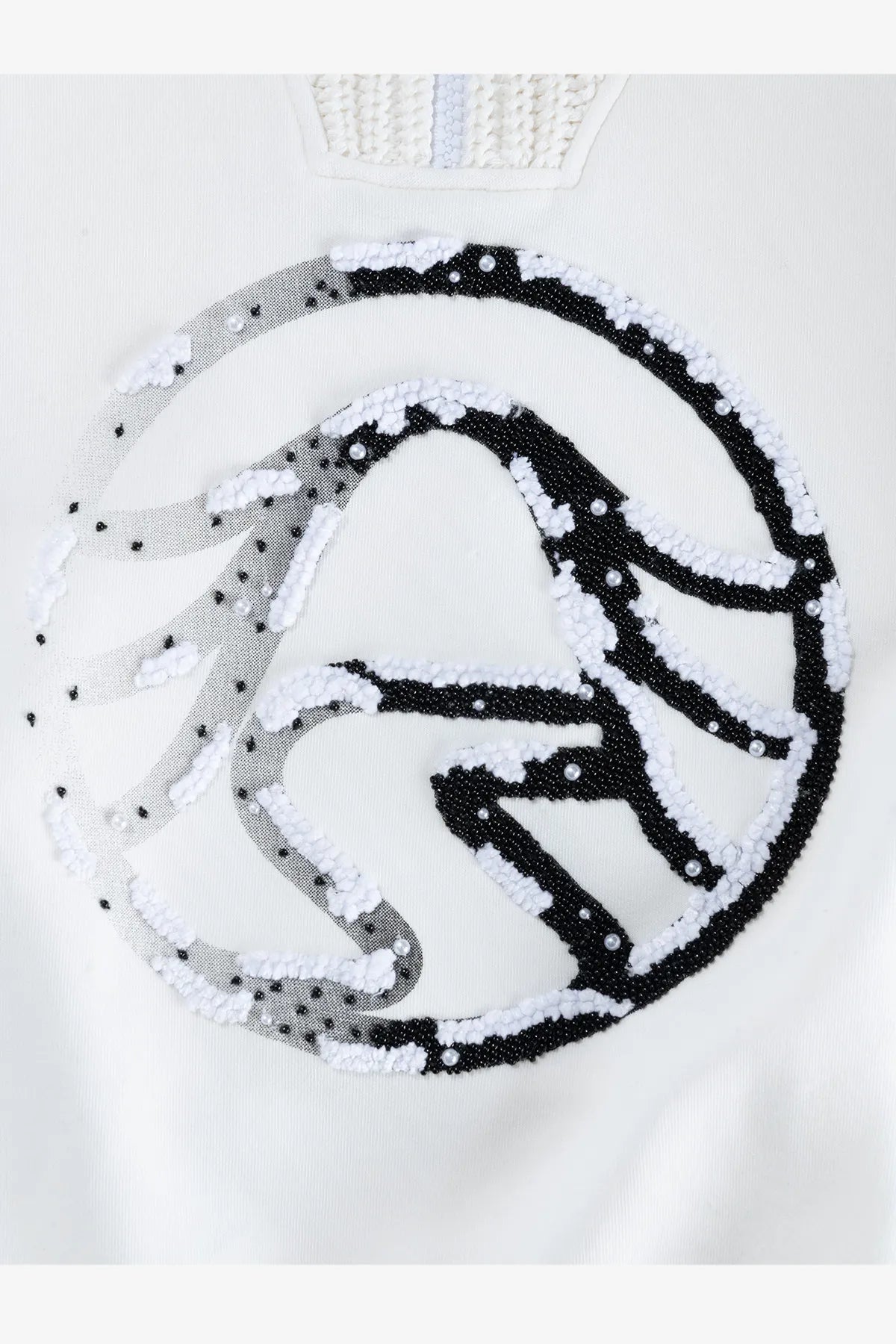 Sweatshirt mit Strickkragen