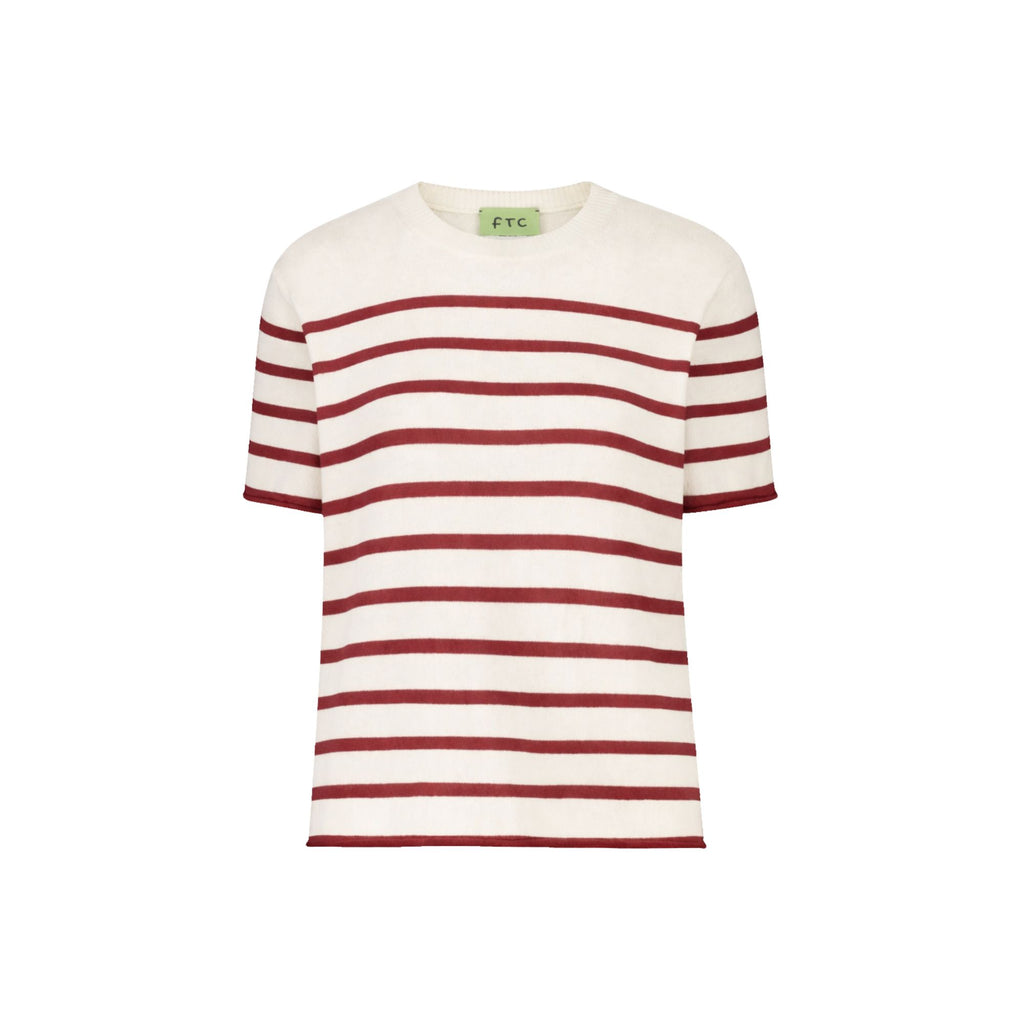 Pullover mit Halbarm und Streifen